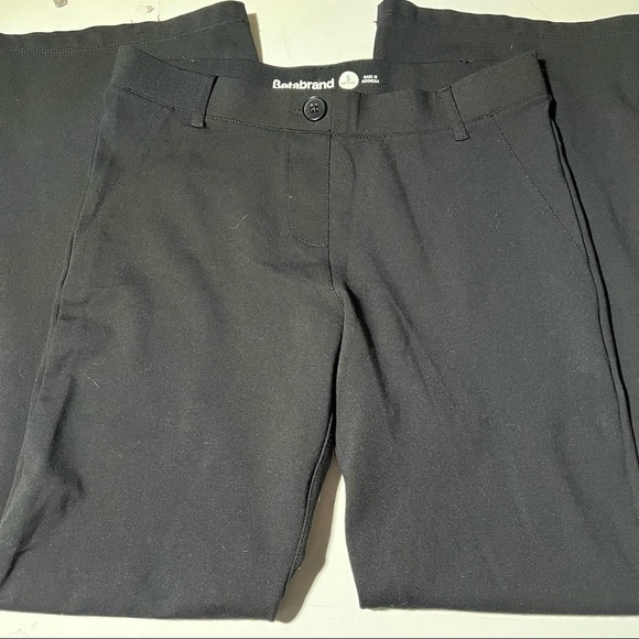 Betabrand Black Straight Leg 2 Pocket Dress Yoga Pants Size S Small Petite. - Picture 2 of 6